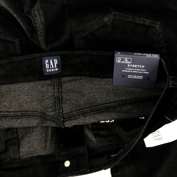 NWT Gap Black Super High Rise True Skinny Ankle Pant Size 30" Rise 11" - Picture 9 of 10